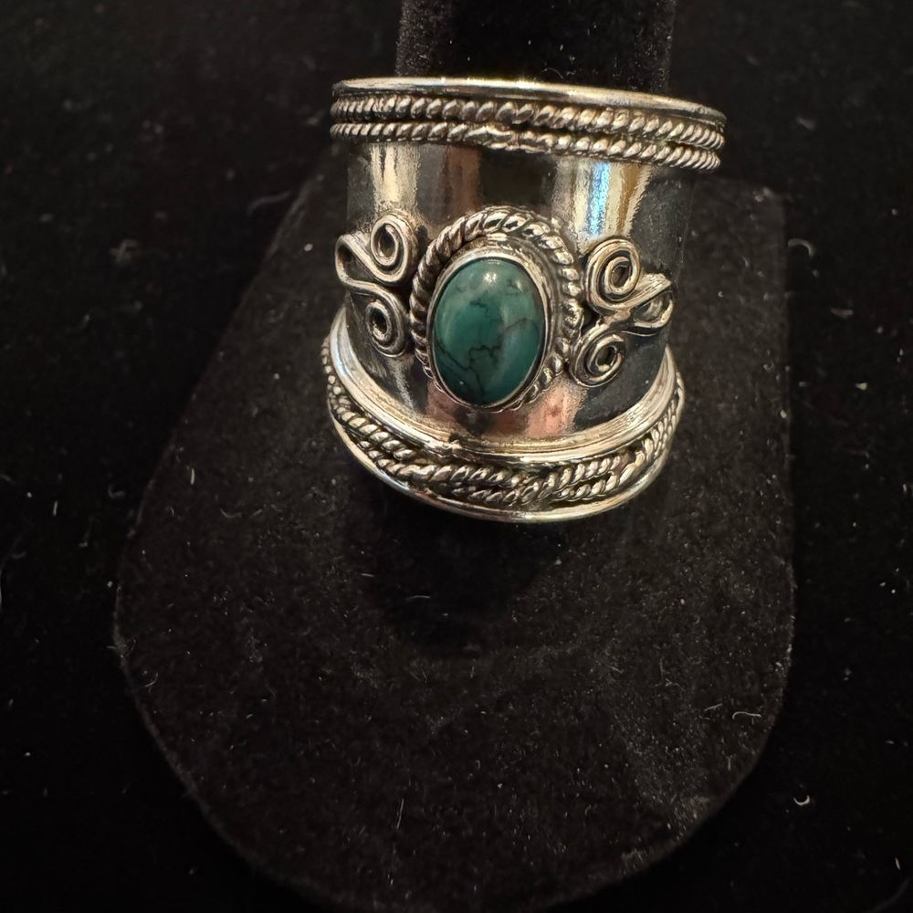 Silver and Turquoise Statement Ring